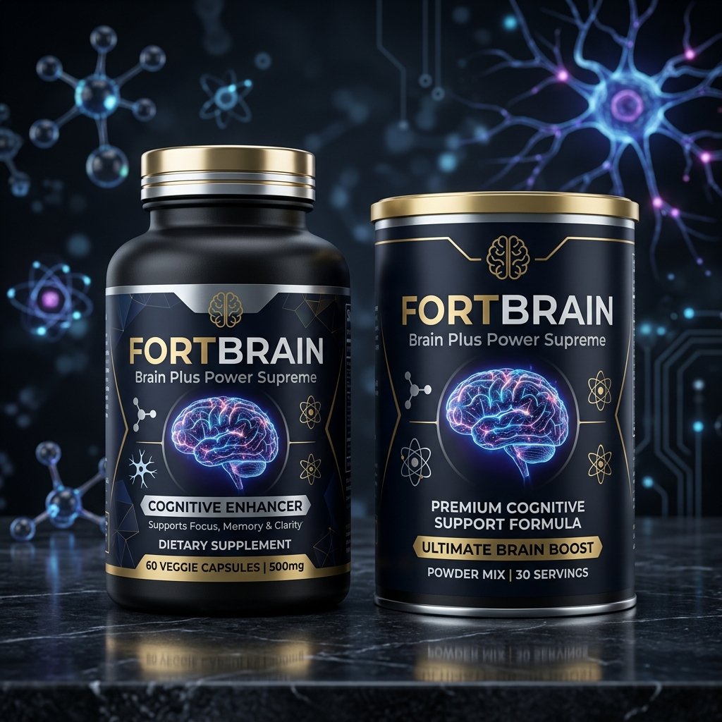 Desenvolvimento de embalagens e rótulos de alta qualidade para as linhas FortBrain e Brain Plus Power Supreme